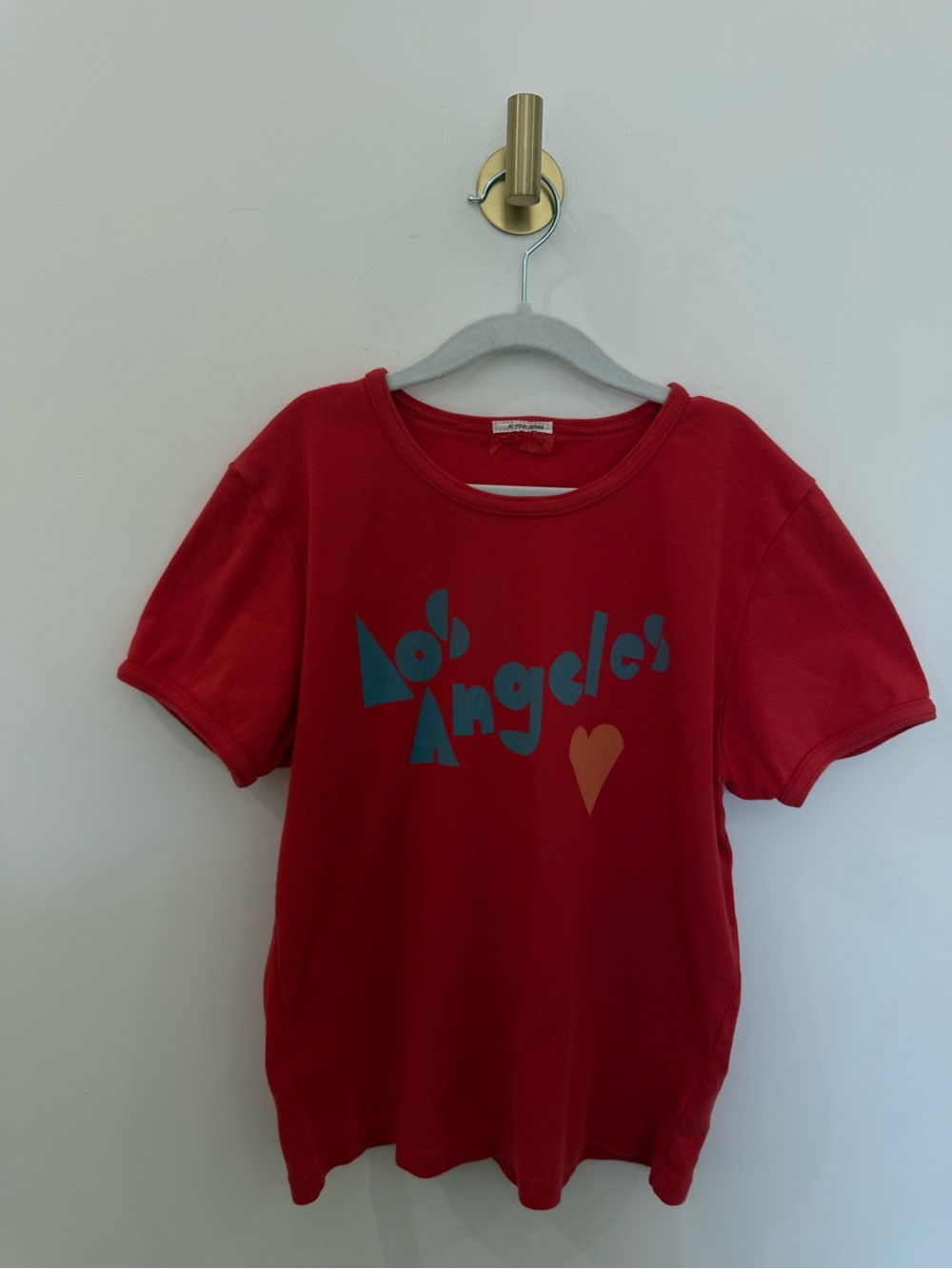 MOTHER Red 'Los Angeles' Graphic T-Shirt